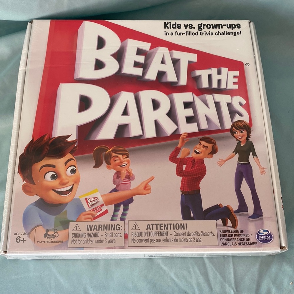 NEW NIB Beat The Parents Game SpinMaster Kids Vs Geown-Ups